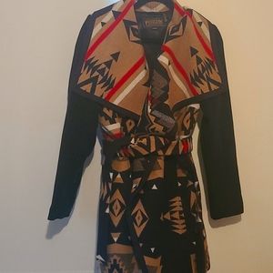 Pendleton wrap coat